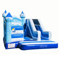Château gonflable commercial pour enfants à prix abordable avec toboggan, structure de saut en PVC durable pour la location