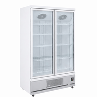 Réfrigérateur commercial vertical à 3 portes, refroidi par air, avec vitrine en verre, grande capacité, pour supermarché, ISO, OEM, directement de l'usine