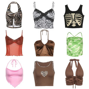 Top a Canotta Vintage con Spalline per Donna, Stile Sexy 21 - Product Image 2