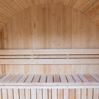 Sauna Tradicional Moderna de Madera Sólida para 4-8 Personas, Fabricada con Abeto/Madera Termotratada/Cedro Canadiense, para Jardín o Exterior
