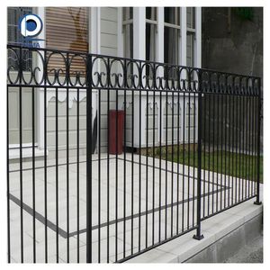 Ensemble de portails et clôtures en fer forgé personnalisables, balustrades en fer forgé en gros pour cimetière et parc - Product Image 2
