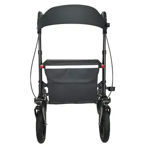 Mobility aid with 12 inch wheels and shopping bag for adults