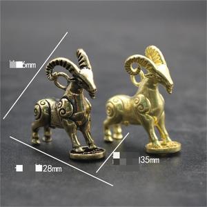 Laiton Animal Décoration Artisanat Chèvre Décoratif Artisanat Porte-clés Pendentif En Laiton Chèvre Pendentif pour Porte-clés Collier - Product Image 4