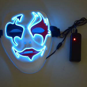 Karnaval Light Up maske yüz parti maskesi Led yanıp sönen ışıklar hayalet korkunç cadılar bayramı parti maskeleri görüntüler - Product Image 2