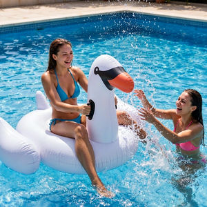 Flotador Inflable de Cisne y Pato para Piscina, Anillo de Natación de PVC Blanco, Negro y Naranja para Fiestas en la Piscina y Uso en Lagos - Product Image 5