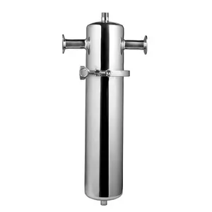Carcasa de filtro de vapor de acero inoxidable para filtración de vapor de gas de aire/separación de impurezas sólidas o bacterias del gas