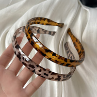 Nouveau design, bandeau rétro à imprimé léopard, accessoires pour cheveux féminins, logo personnalisé, vente en gros, bandeau tendance pour filles