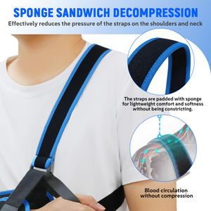 Penyangga bahu selempang lengan ringan, untuk lengan rusak, Immobilizer ortopedi untuk pasca operasi, melegakan pemulihan patah - Product Image 3