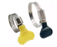 Collier de serrage pour tuyau de gaz perforé de type allemand Bande passante 9mm 12mm Finition zinc avec poignée en plastique OEM personnalisable