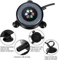 Gako Aquarium sous-marin Bulle d'air Lumière LED Aquarium AirStones pour aquarium Air Bubbler Décoration 6 couleurs changeantes