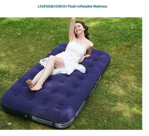 Colchón Inflable de Aire para Exteriores, Plegable, Engrosado, con 24 Orificios, para Acampar y Uso Doméstico, Cama Inflable con Doble Flocado y Bomba Eléctrica - Product Image 5