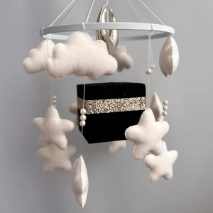 New bebe nursery accessori hanging decor handmade custom felt cube star moon quran giocattoli islamici baby mobile - Product Image 1