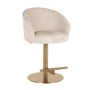 Modern Luxury <b>Adjustable</b> Height Lift 360° Swivel Chenille <b>Bar</b> chair Counter <b>Stool</b> for Kitchen Island Hotel Restaurant - Product Image 1