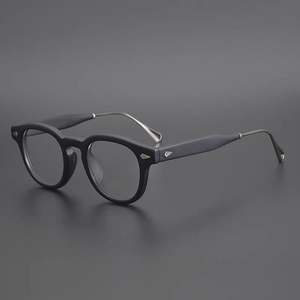 نظارات بصرية للرجال والنساء من TJD مع حجب الضوء الأزرق عرض 46: 22 عدسة أسيتات على شكل ماس معدني - Product Image 1