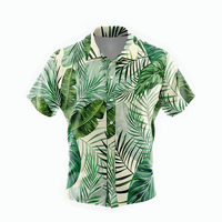 China benutzer definierte neueste Hawaii-Shirt Design Kurzarm Blumen blatt Bottoms bis gedruckt Strand Hawaii-Shirts für Männer