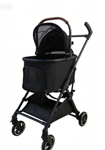 301 Luxus-Kleintierwagen für Katzen & Hunde aus Luftfahrt-Aluminium, faltbarer 4-Rad-Hundetrolley mit Stoßdämpfung & waschbar - Product Image 2