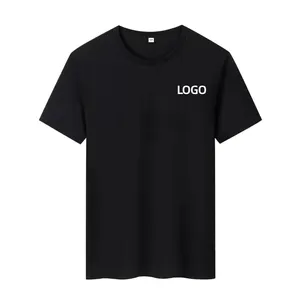 थोक पुरुष यूनिसेक्स क्रू नेक 100% कॉटन ब्लैंक प्लेन टीशर्ट अनुकूलित लेबल टैग कस्टम प्रिंटिंग पुरुषों की शर्ट