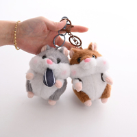 Porte-clés en peluche personnalisable de 10 cm en forme de hamster, pendentif mignon pour sac, breloque en peluche douce, cadeau en gros OEM ODM