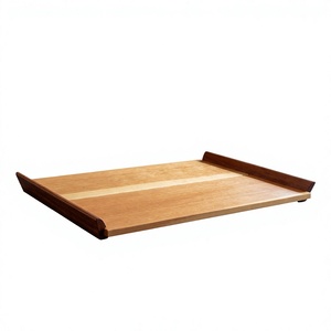 Plateaux de service rectangulaires jetables en bois pur, faits à la main, légers et écologiques, pour le petit-déjeuner et le dîner, usage domestique, vente en gros - Product Image 3