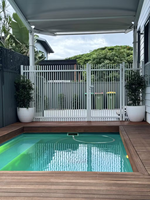 Australie Type Sans Rouille Blanc 900mm 1200mm 1500mm Haute Aluminium 3D Vertical Lame Clôture Panneau Battern Clôture 2.2m De Large