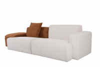 Sofá Cama Modular Contemporáneo Nisco, Conjunto de 2 Piezas, Sofá Seccional con Otomana y Reposabrazos para Escuela, Apartamento, Gimnasio - Duradero
