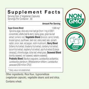 Super <strong>Greens</strong> Capsules 32 Superfoods Alkalizing <strong>Greens</strong> Supplement Vegan Sugar Free Vegetables Mushrooms Probiotics Private Label - Product Image 3