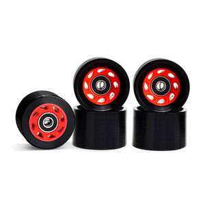 Accessoires de patins à roulettes à double rangée résistants à l'usure 95A pour rouleau clignotant de patinage de <span class=keywords><strong>vitesse</strong></span> Quad Roller Derby intérieur - Product Image 5