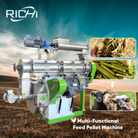Machine à granulés d'alfalfa RICHI - Machine à granulés d'aliments pour bétail personnalisée gratuite 2000 Kg/h