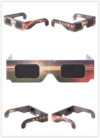 Lunettes pour éclipse solaire certifiées EN ISO 12312-2 CE, UV400 anti-éblouissement, carton jetable avec logo personnalisé