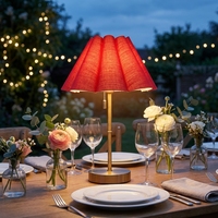 Lampe de table LED rechargeable en tissu, décorative pour mariage, ambiance, café et bar à domicile