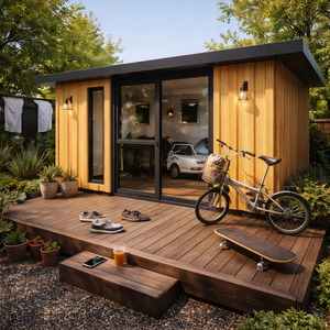 Cabina Prefabbricata per <span class=keywords><strong>Hobby</strong></span> e Giardino, Spazio Multiuso per Artigianato, Musica e Progetti Fai-da-Te, Facile da Montare, Struttura Resistente - Product Image 2