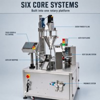 Machine de remplissage automatique rotative électrique pour cartons et barils – Multi-matériaux (pâte/liquide/granulé/poudre) pour l'alimentation et les boissons