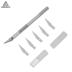 Gravür modeli yapma aracı oyma bıçağı seti ile 5 yedek bıçaklar için cep telefonu tamir oyma meyve/sabun bıçağı 5 bıçakları