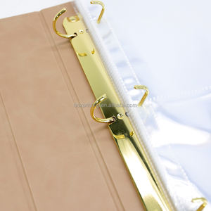 Custom Size Logo <strong>Personalised</strong> Hardcover Blank Pink Cover Velvet <strong>Wedding</strong> <strong>Guest</strong> <strong>Book</strong> with windows plastic pocket - Product Image 5