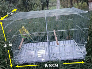 2025 Premium Stackable kandang burung tugas berat baja galvanis dengan Panel pembagi dapat dilepas, cangkir pengumpan eksternal untuk burung beo - Product Image 5