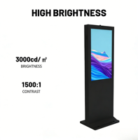 Standart Dış Mekan Dijital Tabela LCD Ekran IP65 Su Geçirmez Animasyonlu Perakende Mağazası Alışveriş Merkezi Reklam Kiosku
