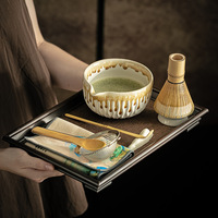 Ensemble de matcha japonais au design changeant selon la température, outils traditionnels incluant des bols à thé, un chasen, des ustensiles Diancha de la dynastie Song et des articles de thé Gongfu