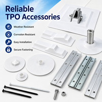 Accessoires de fixation pour membranes de toiture photovoltaïques TPO, plaques de fixation, système d'étanchéité pour toitures plates commerciales