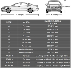 Chine Usine Heavy Duty Outdoor Car Cover Sun Uv Rain Protection Pick up Car Cover pour Longueur jusqu'à 210" - Product Image 5