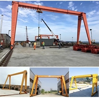 Grue portique monopoutre robuste 10T pour la manutention et le levage de matériaux en atelier, structure en acier