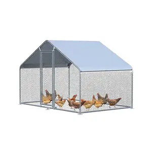 Manufacturer Walk In Coop Large Rabbit Hutch 10 x 6.5 x 6.5 Metal Chicken Coop For 100 Chicken