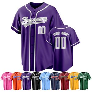 Kaos Seragam Sublimasi Custom Pinstripe Kancing Penuh Bernapas untuk Latihan Softball, Jersey Baseball dengan Nama dan Nomor Tim - Product Image 6