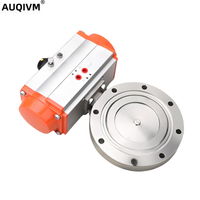 Vanne papillon électrique haute pression AUQIVM en acier inoxydable 304, conception circulaire anti-explosion, taille de port de 2 pouces, garantie de 3 ans