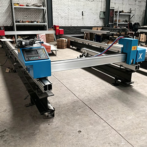 Nouvelle machine de découpe plasma/gaz CNC portative en acier inoxydable, type portique, avec moteur pas à pas, 120A, haute tension 220V, 350W, construction à engrenages, modèle JL - Product Image 1