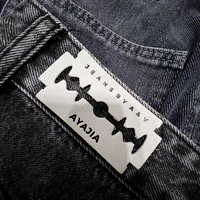 Fabricant d'étiquettes pour vêtements en jean, étiquettes de bagages personnalisées en cuir véritable pour vêtements