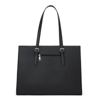 Sac Fourre-Tout en Cuir PU Imperméable de 15,6 Pouces, Mallette d'Affaires Légère avec Grande Capacité, Sac à Main et Sac à Bandoulière