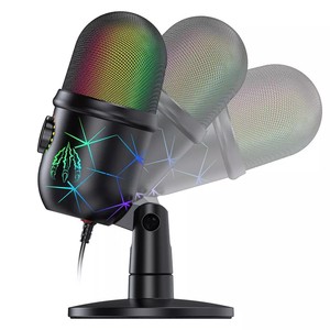 V5 Micro Podcast Phòng Thu Có Dây Micro Ngưng Tụ Usb Để Bàn Ghi Âm Luồng Usb Micro Chơi Game RGB Khử Tiếng Ồn - Product Image 3