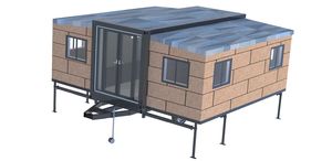 Conteneur de ferme hydroponique à double aile - Système de culture vertical avec ailes de serre extensibles - Product Image 5