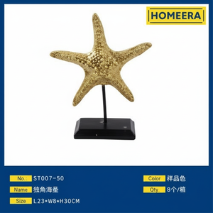 Figurina di stelle marine in resina decorativa all'ingrosso L23xW8xH30CM 8 pezzi Per scatola Per l'arredamento della casa - Product Image 1