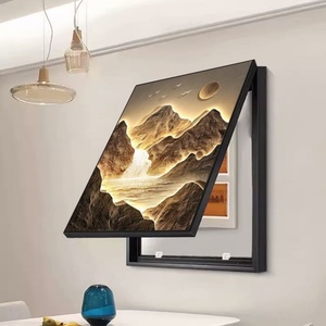 Peinture murale abstraite moderne en porcelaine cristalline de haute qualité, concept Montagne Lune personnalisé, pour la décoration de la maison et du bureau - Product Image 5